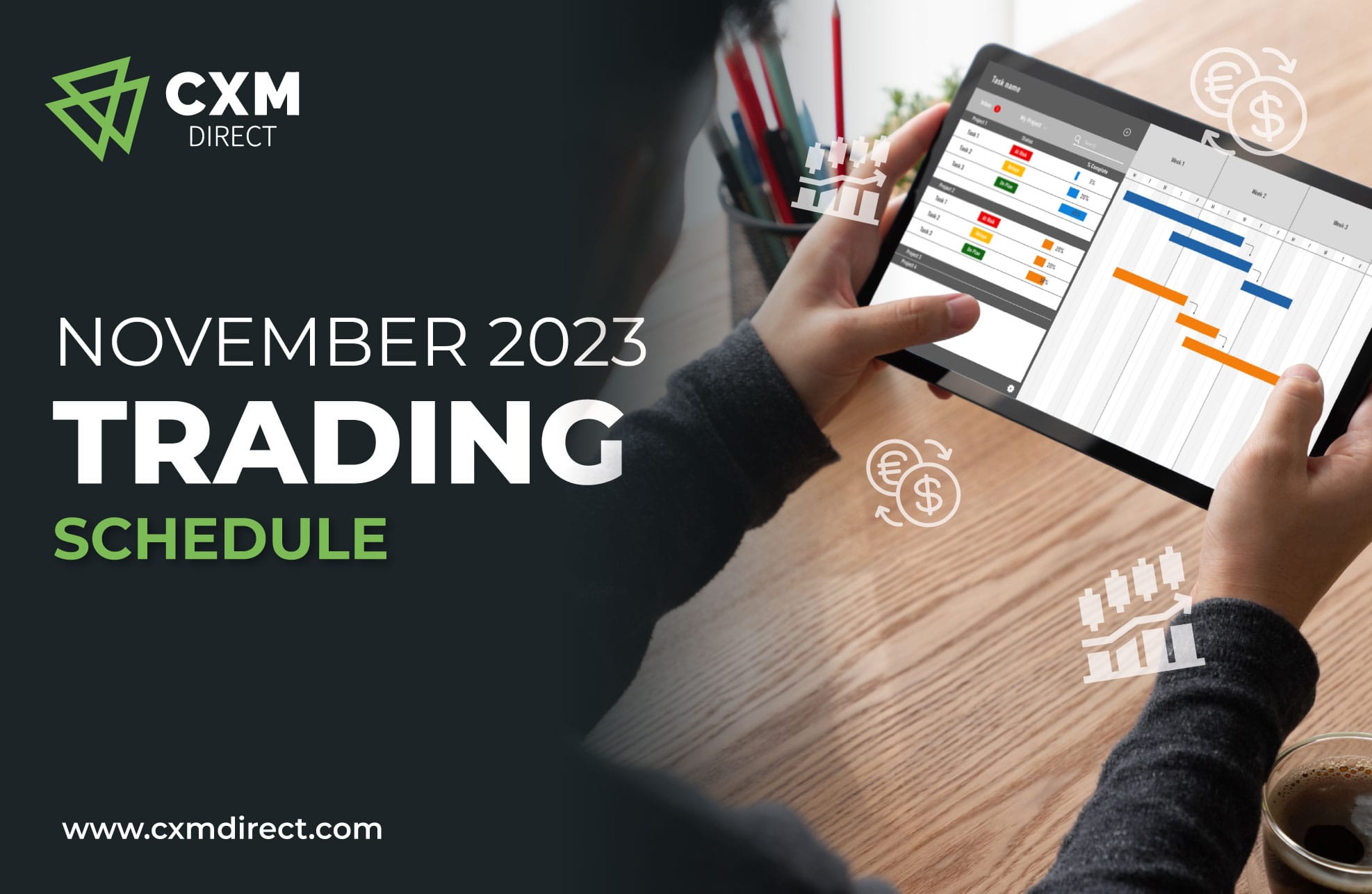ساعات التداول المباشر لـ CXM | نوفمبر 2023