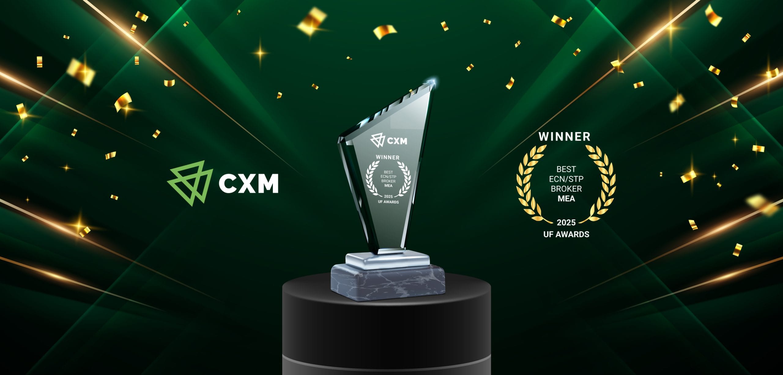 CXM تفوز بأفضل وسيط ECN/STP في MEA لعام 2025