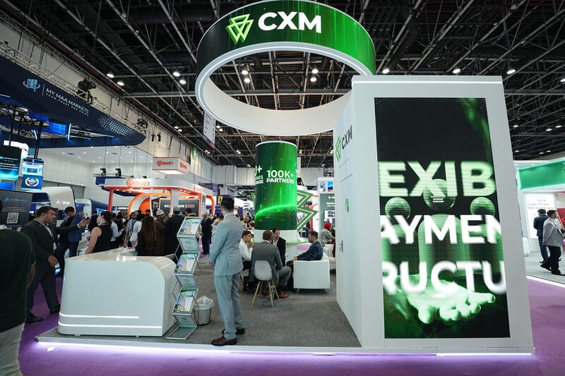決済・取引インフラを紹介するCXMの展示ブース