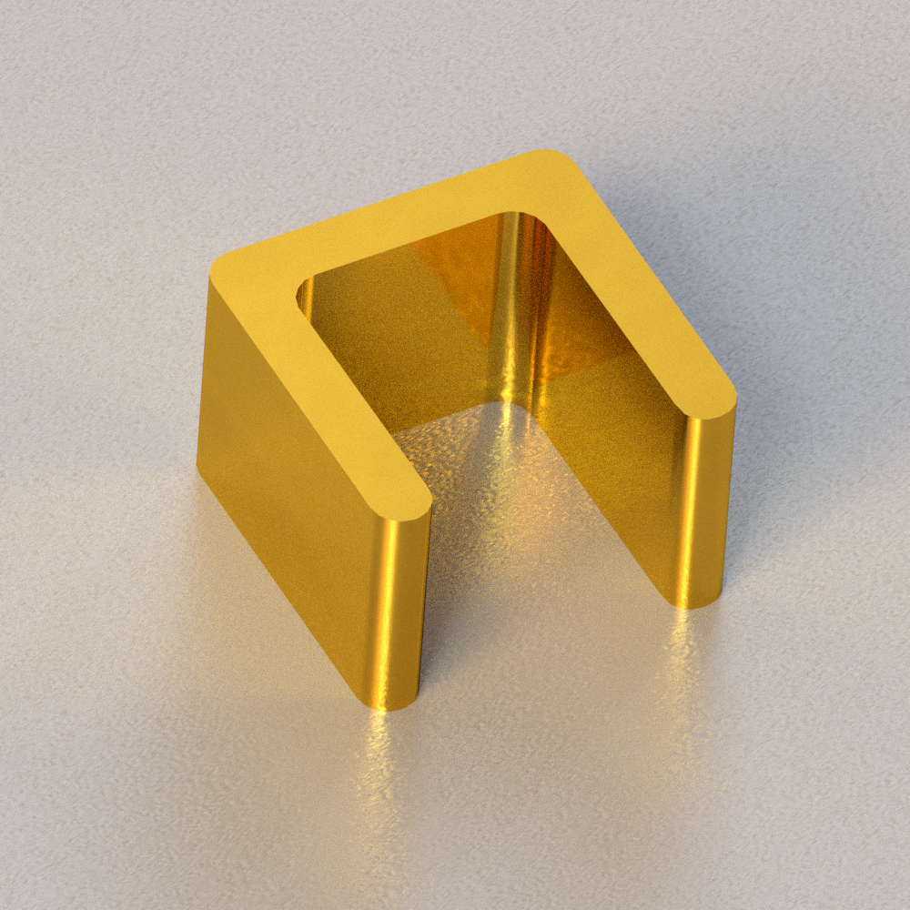 This is a metal shape extruded from C64200 aluminum bronze.